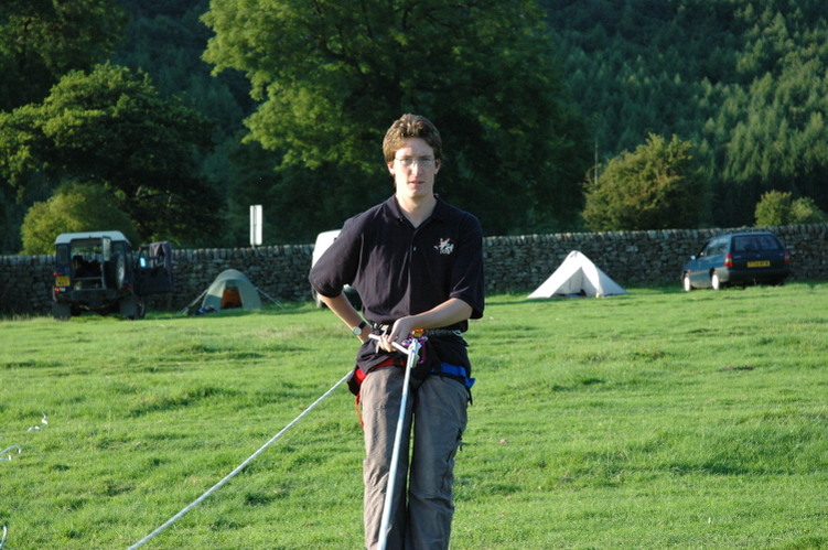 Abseiling off a minibus