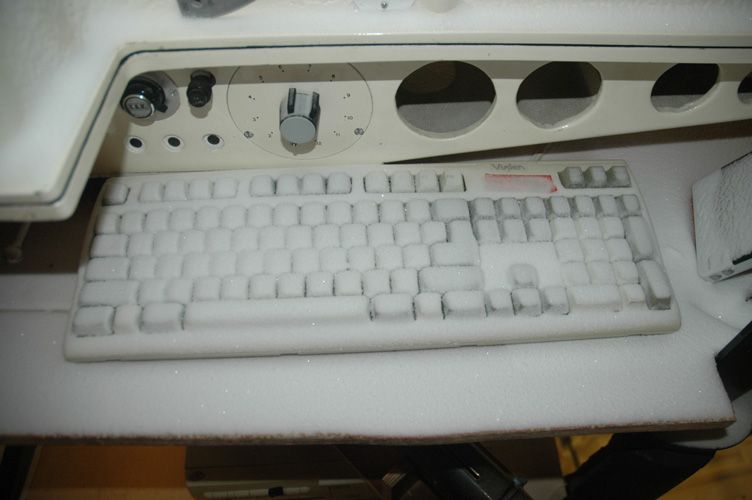 Snow on the keyboard