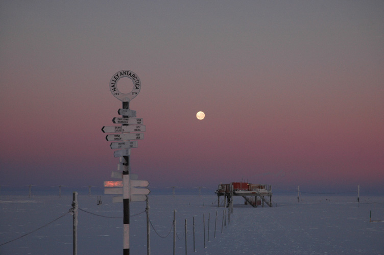 Full moon hangs above the Piggott