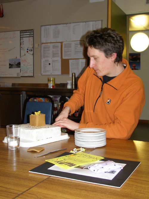 Cutting the cake