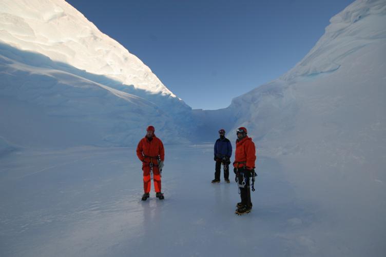 Group in the ice rink