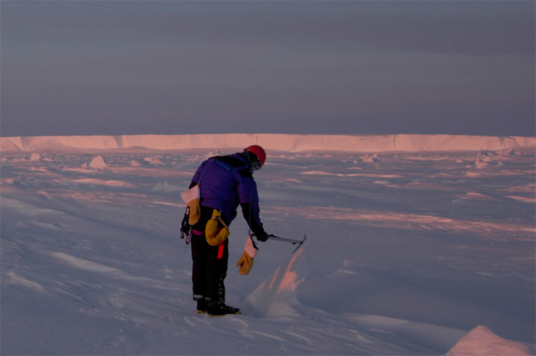 Further out to sea I get destructive with my ice axe