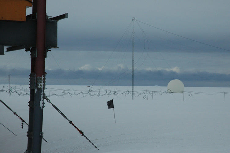 Fluffy clouds, probably from broken up sea ice