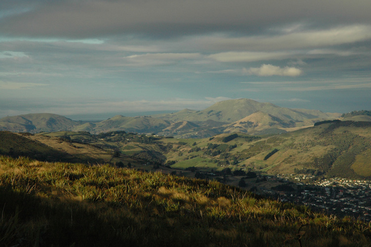 Looking north from Dunedin