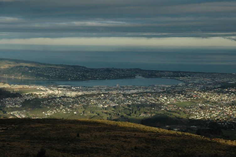 The town and peninsula beyond