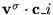 $ \mathbf{v}^{\sigma} \cdot
\mathbf{c}\_i $