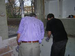 Dad & Rick dismantle the kitchen