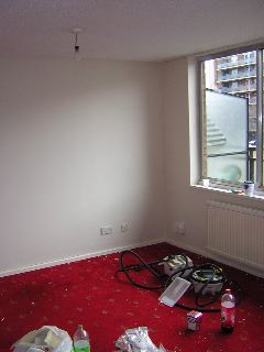 Living room - papered!